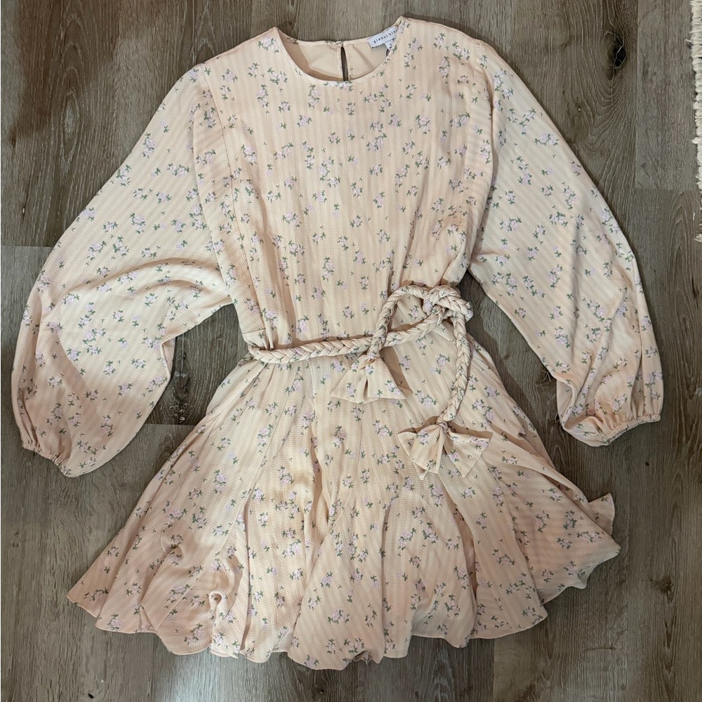 Gianni Bini Floral Cream Long Sleeve Dress